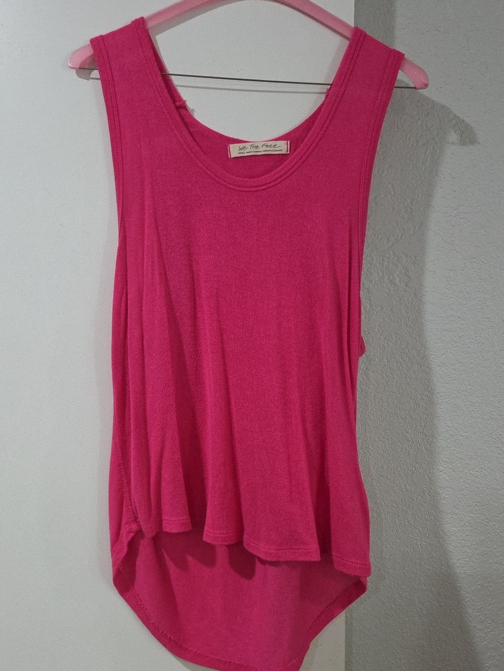 We The Free Hot Pink Flowy Tank Top